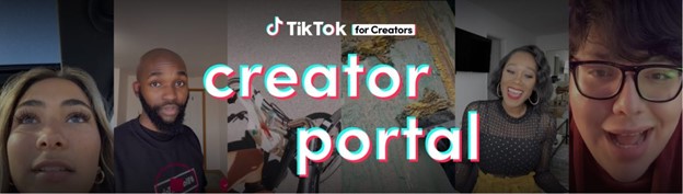 TikTok's Creator Portal-pagina die ontwerpers helpt hun merk te versterken.