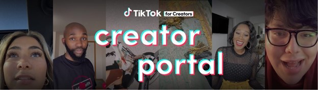 Pagina portalului de creatori TikTok, care îi ajută pe creatori să își stimuleze brandul.