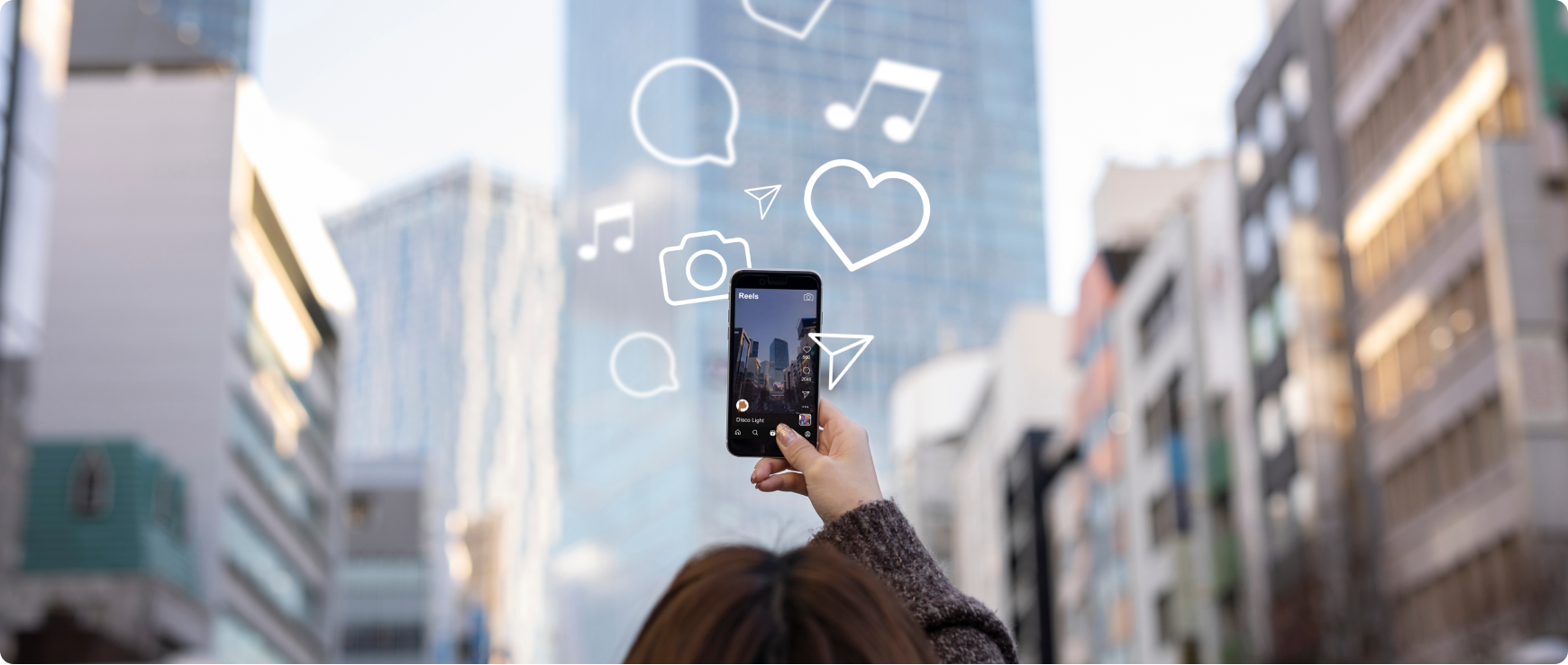 TikTok in de stad maken