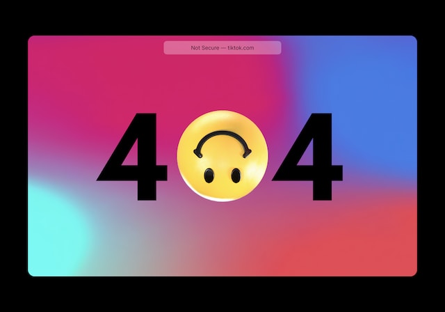 404 메시지가 표시되는 컴퓨터 화면. 