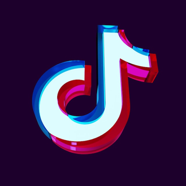 An illustration of the TikTok logo on a black background.