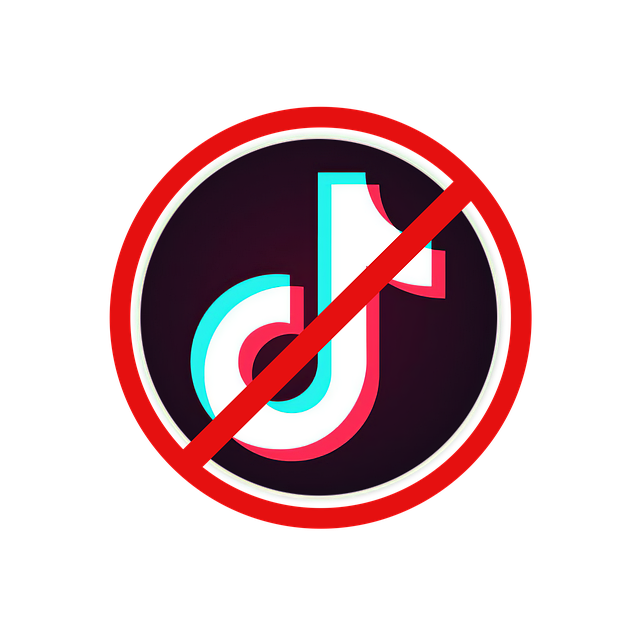Una imagen del logotipo de TikTik con un icono de prohibición.
