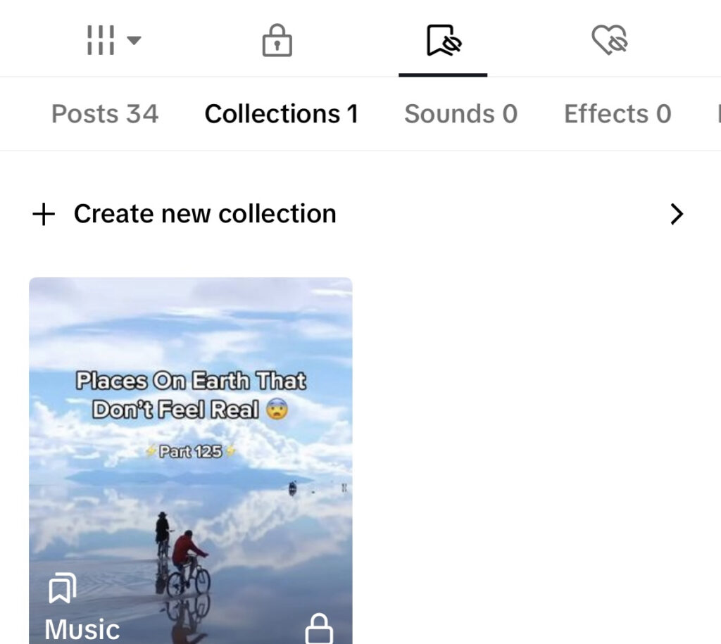 High Social’s screenshot of a TikTok user’s profile with the bookmark icon.
