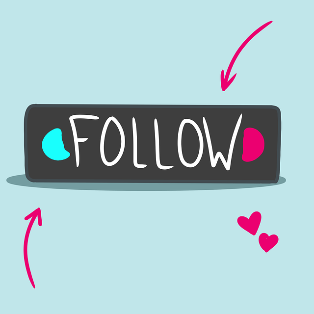 An illustration of TikTok’s follow button with two new follower notification icons at the bottom right.