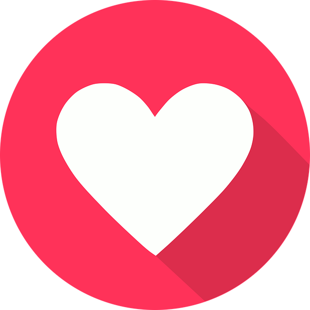 A picture of a white heart in a pink circle representing TikTok’s like icon.