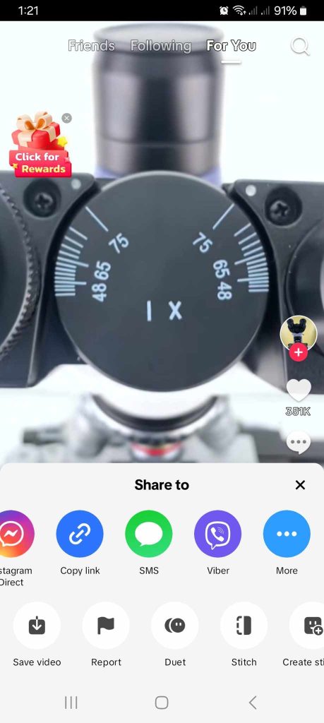 High Social’s screenshot shows how to copy a TikTok video’s URL from the Share icon. 

