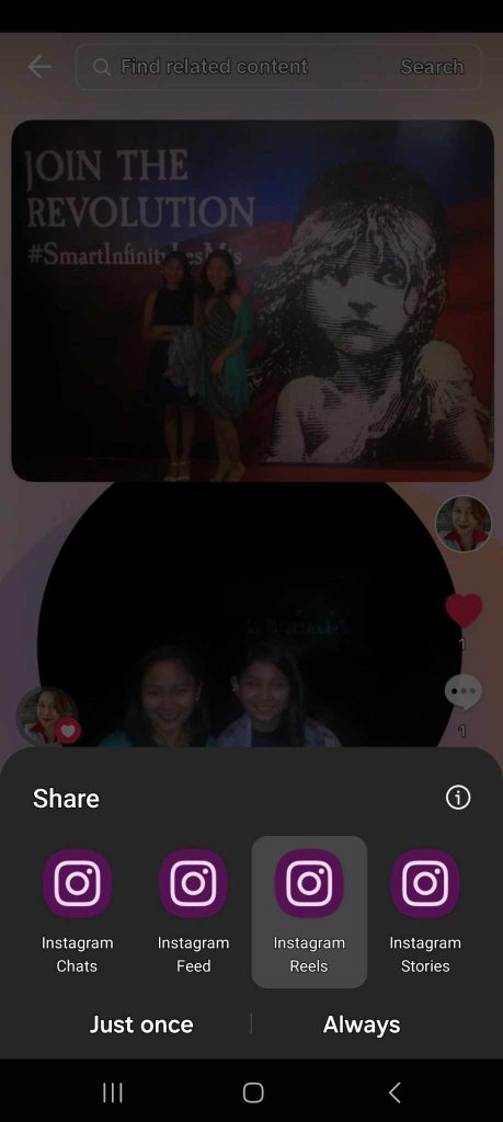High Social’s screenshot shows how to post a TikTok video to Instagram as a Reel. 

