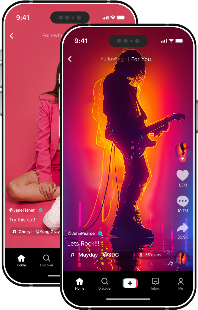 High Social graphic of two smartphone screens with TikTok videos with high comment counts.